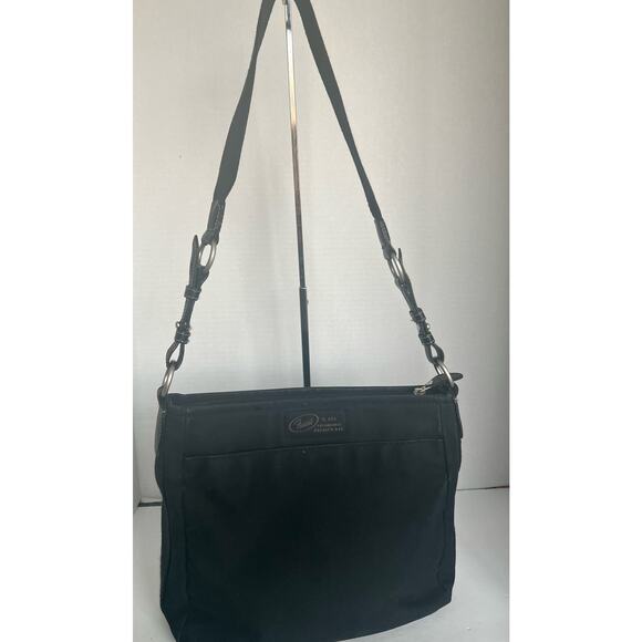 Fossil Women's Canvas and Leather Black Lots of Pockets Shoulder Bag - Picture 6 of 13